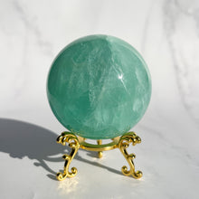 Load image into Gallery viewer, Green Fluorite Sphere - Light
