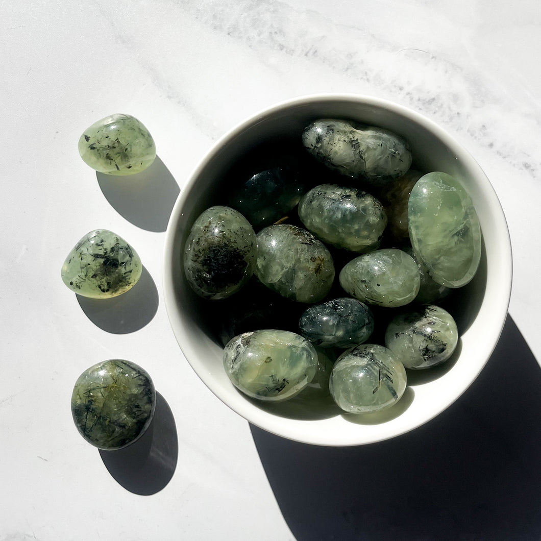 Prehnite & Epidote Tumbles -Medium